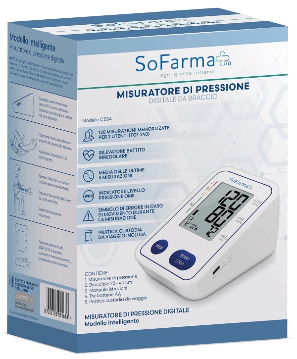 Sofarmapiu' Sfigmomanometro Digitale Da Braccio 1 pz Altro — confronto prezzi
