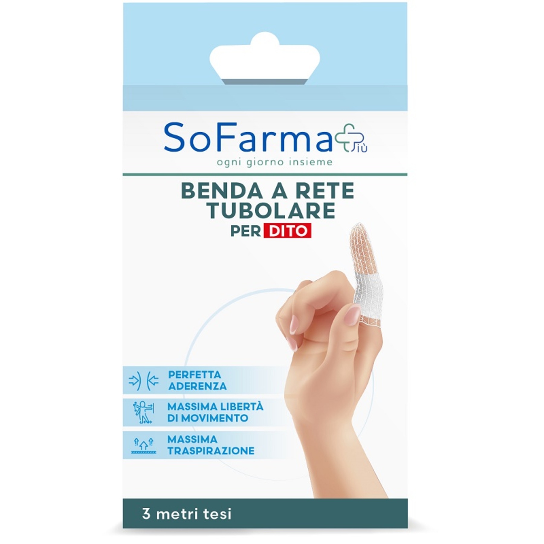 Benda a rete tubolare sofarmapiu' per dita 3 metri tesi — confronto prezzi