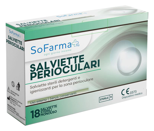 Salvietta perioculare 18 pezzi sofarmapiu'