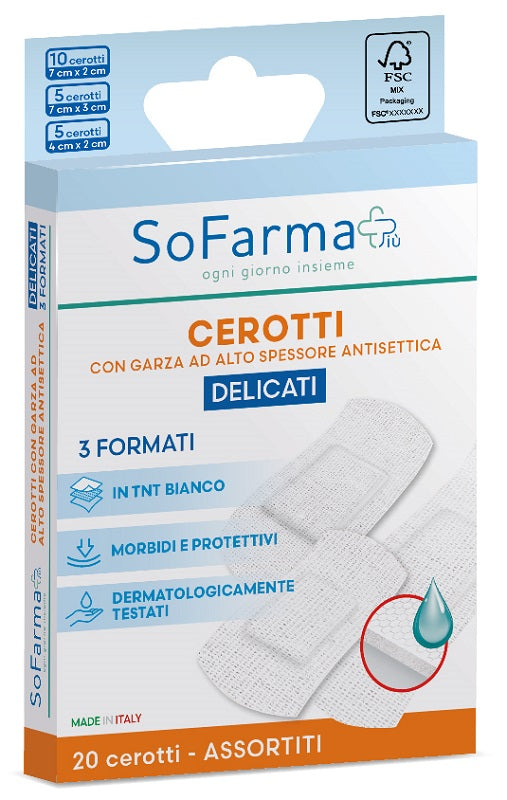Sofarmapiu' Cerotto Delicato Assortiti 20 pz