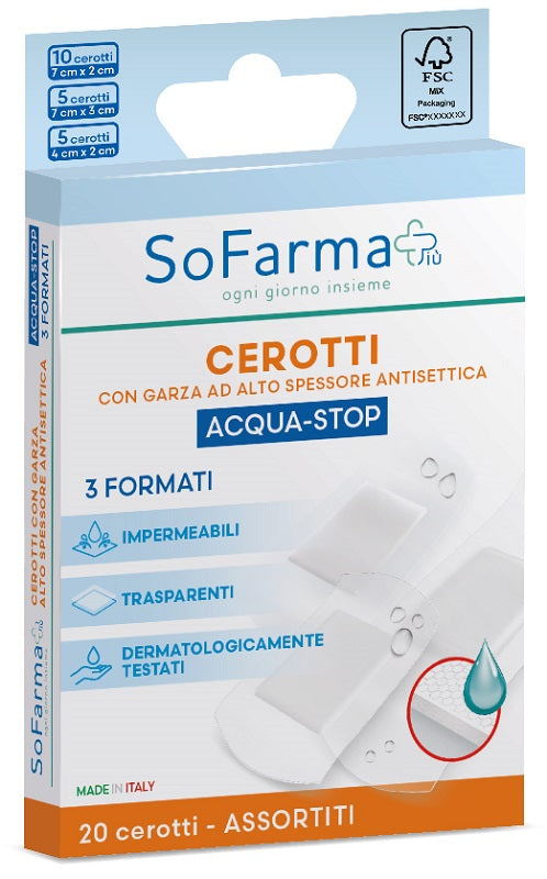 Sofarmapiu' Cerotto Acquastop Assortiti 20 pz — confronto prezzi
