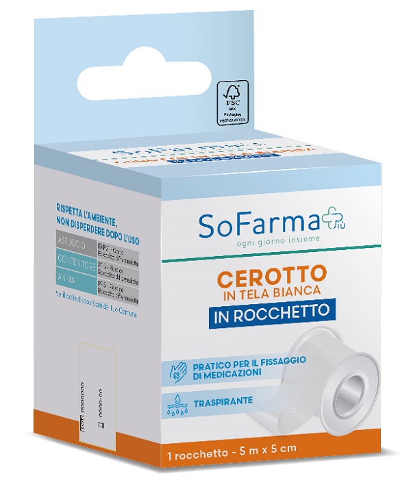 Sofarmapiu' Rocchetto Tela M 5X5 Cm 1 pz Cerotto