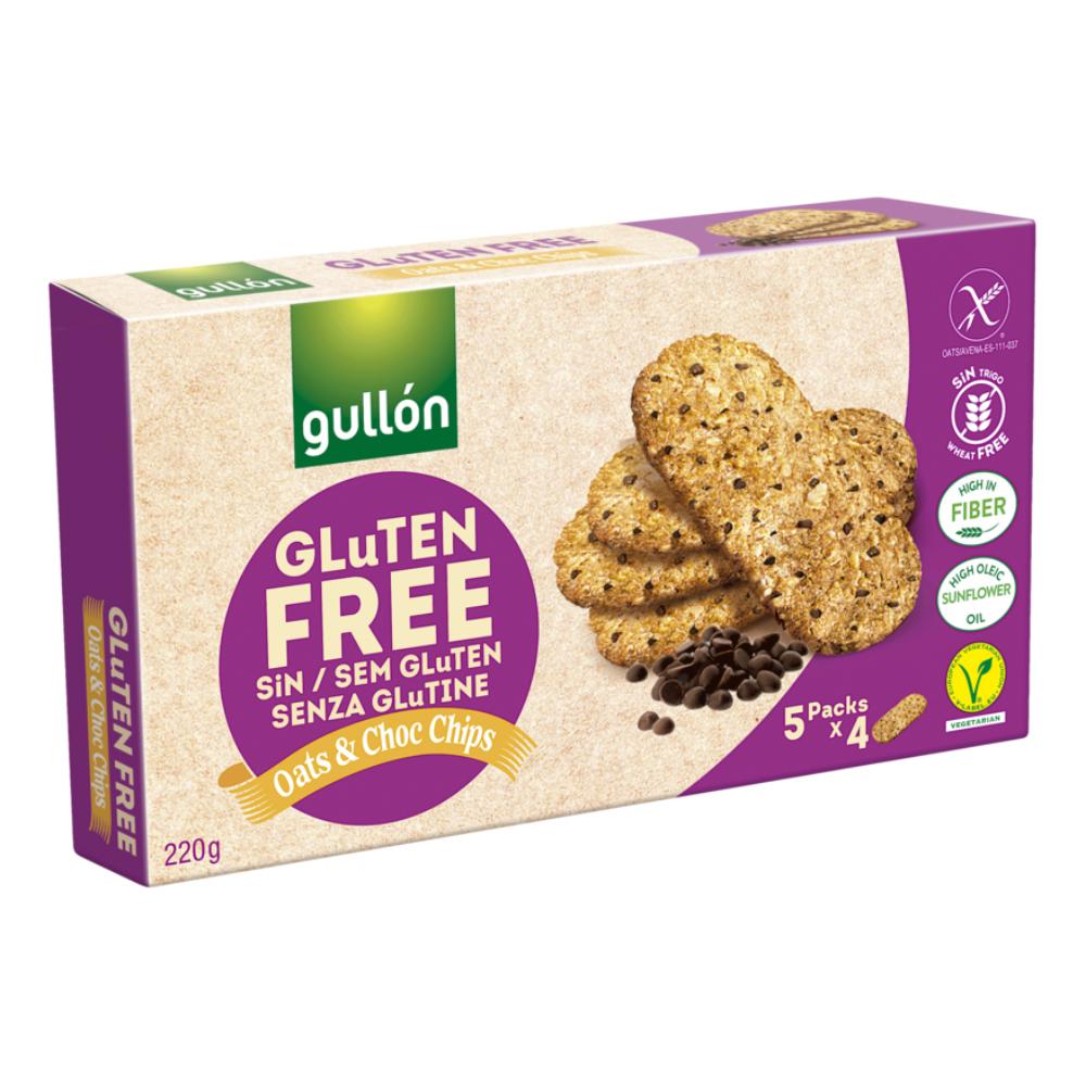 Biscotti Avena con Gocce Cioccolato Senza Glutine - Gullon 220 g
