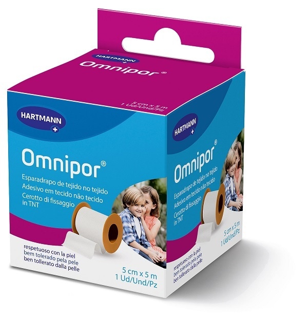 Hartmann OmniPor Cerotto Adesivo in TNT Tessuto Non Tessuto Traspirante Misura 5cm x 500cm, 1 Pezzo — confronto prezzi