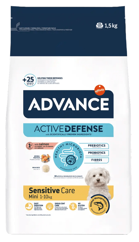 ADVANCE CANE SENSITIVE MINI SALMONE 1,5KG