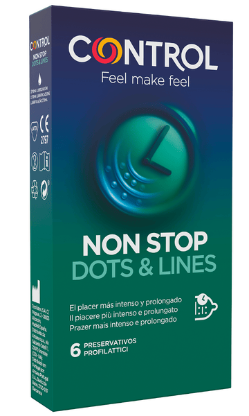 Control Non Stop Profilattici Ritardanti e Stimolanti 6 Pezzi