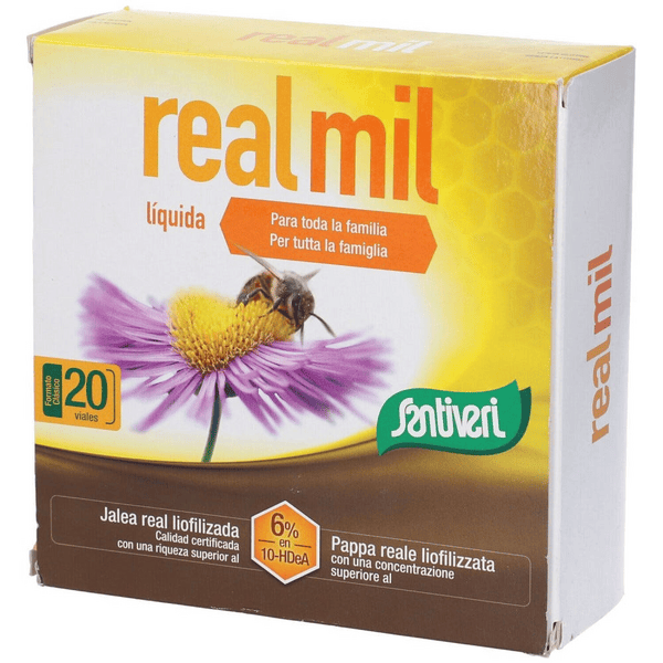 Realmil Pappa Reale Integratore di pappa reale per energia naturale 20 fiale da 10 ml