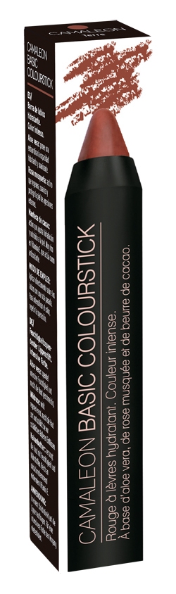 Camaleon Basic Colourstick Terra - Rossetto idratante a lunga durata con finitura opaca, 4 g