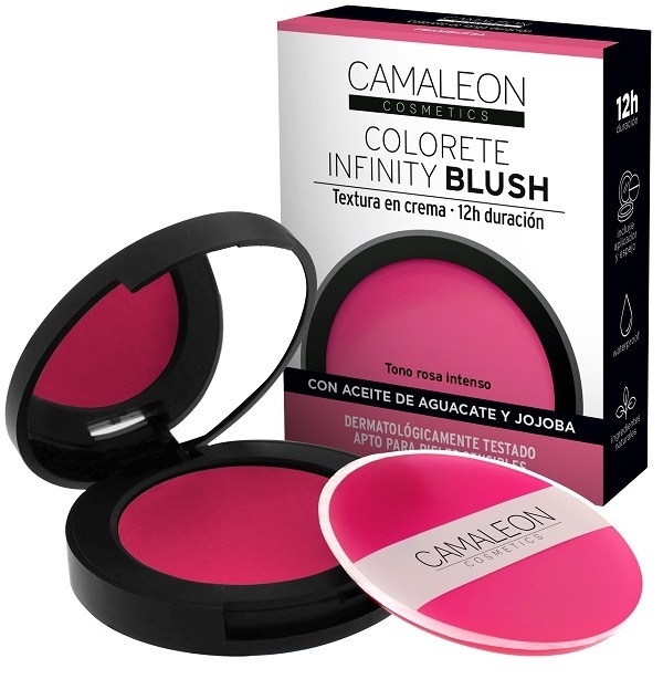Camaleon Infinity Blush Lampone - Fard in crema impermeabile e idratante con oli naturali, 1 pezzo