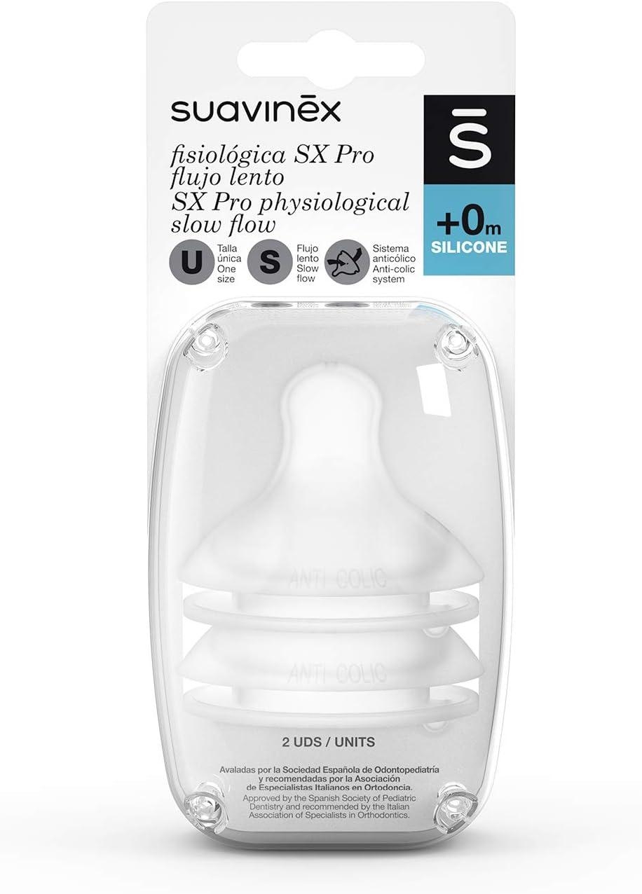 Suavinex Sx Pro Tettarelle Silicone Fisiologiche 0m+ Flusso Lento 2 Pezzi — confronto prezzi