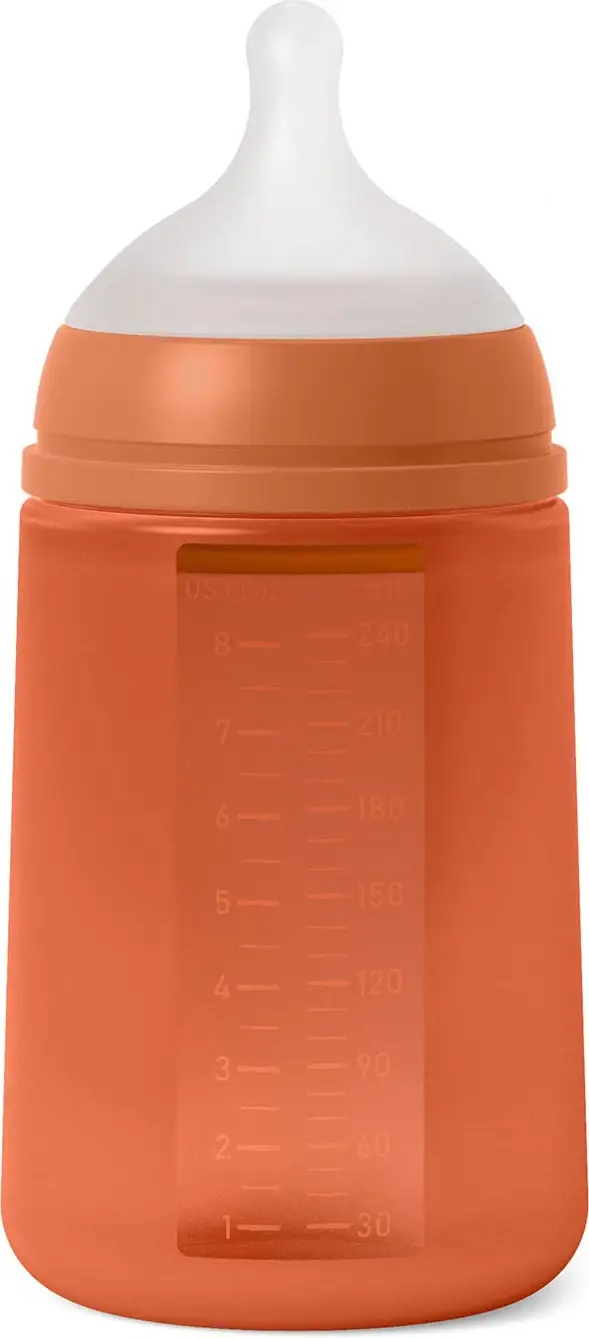 Suavinex Selection Colour Essence Biberon In Silicone Orange Sunset 240ml