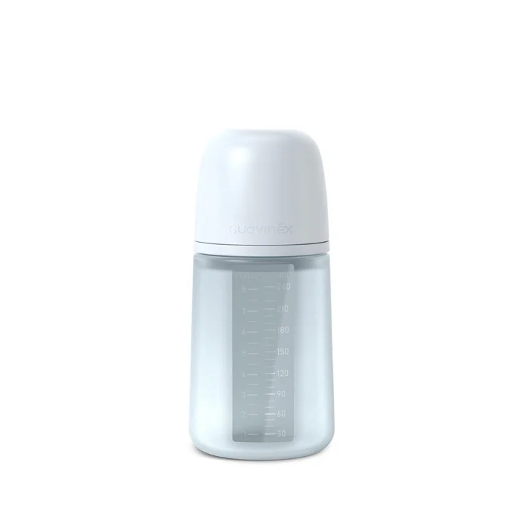 Suavinex Colour Essence 3m+ Biberon Flusso Medio In Silicone Colore Azzurro 240ml