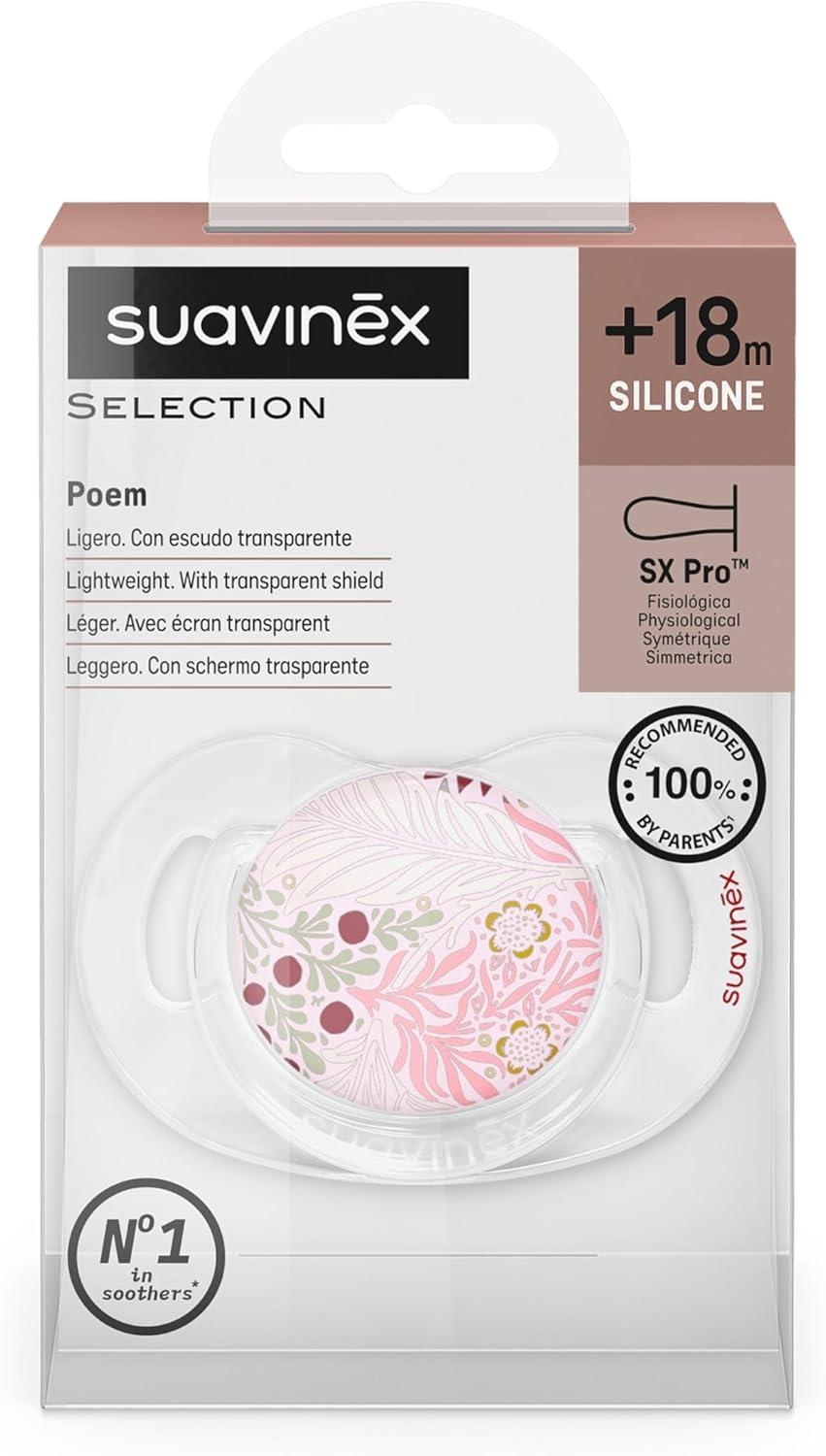 Suavinex Poetry Succhietto Sx Pro Fisio 6-18 Mesi In Silicone Rosa