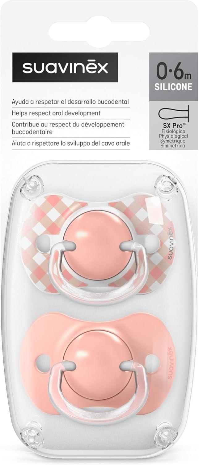 Suavinex Wild & Free Succhietti 0-6 Mesi In Silicone Sx Pro Rosa 2 Pezzi