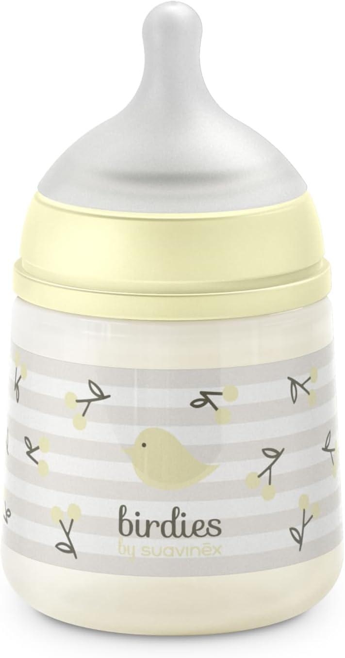 Suavinex Birdies Biberon Con Tettarella Sx Pro Anticolica 0m+ In Silicone Neutro 150ml