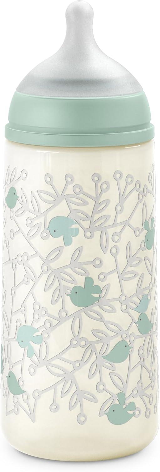 Suavinex Birdies Biberon Con Tettarella Sx Pro Flusso Denso Anticolica 6m+ In Silicone Verde 360ml