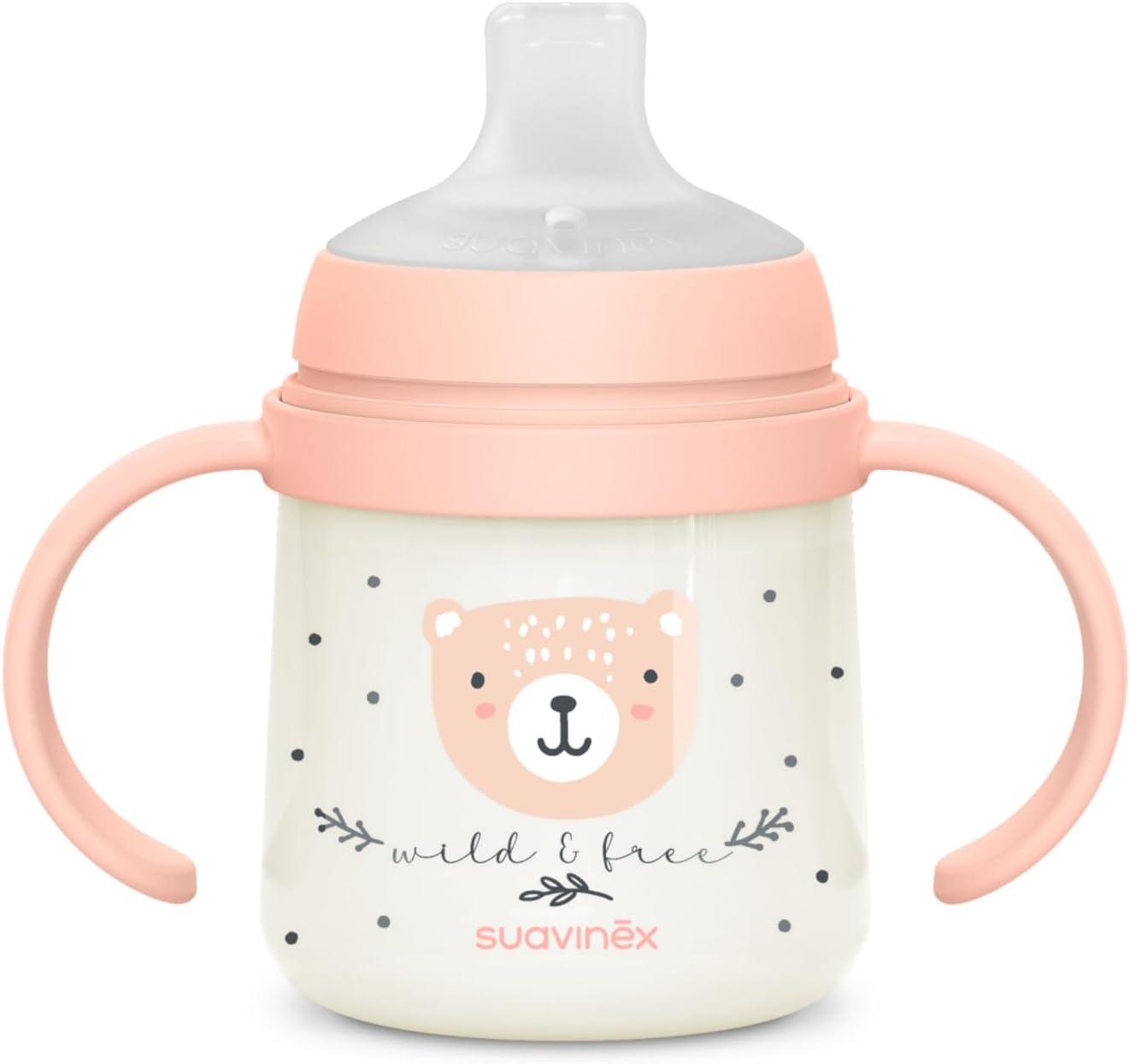 Suavinex Night & Day Tazza Apprendimento Antigoccia 6m+ Con Manici Fluorescenti Rosa 150ml