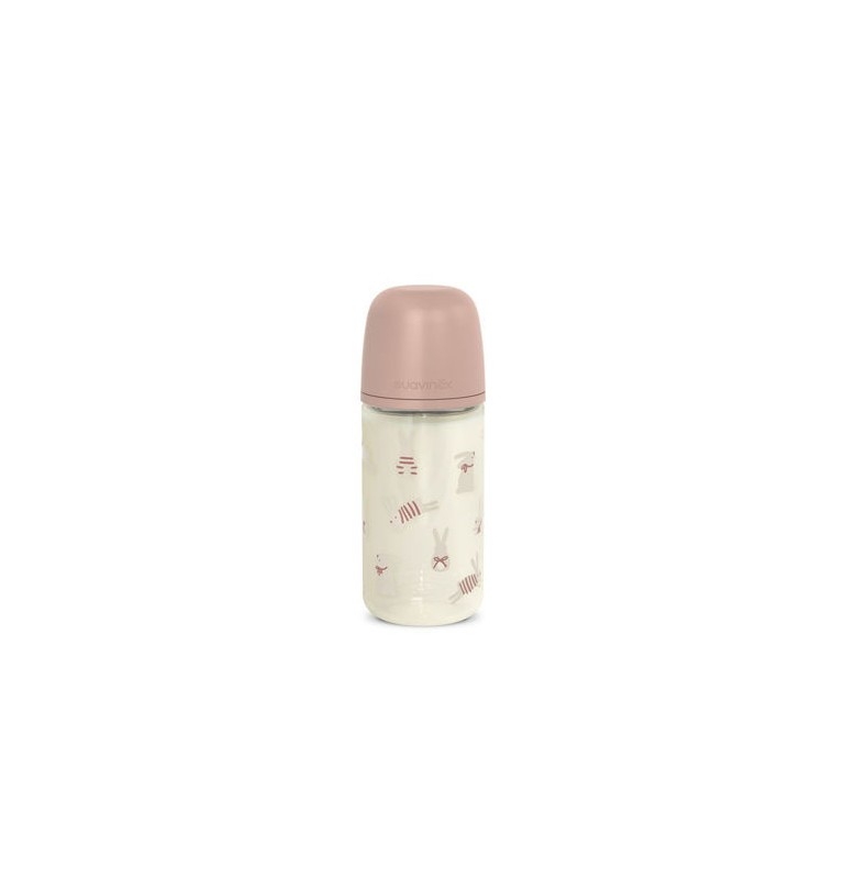 Suavinex Wonderland Biberon In Vetro E Tettarella In Silicone Coniglio Rosa 240ml — confronto prezzi