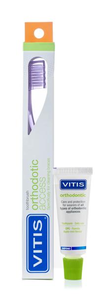Vitis Orthodontic Access Spazzolino per Portatori di Apparecchi Ortodontici