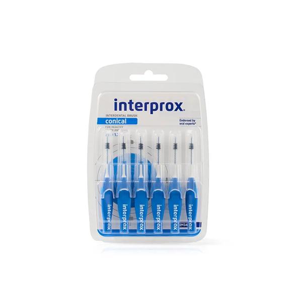 Interprox Conical Scovolino Conico Dritto 1.7mm 6 Scovolini Blu