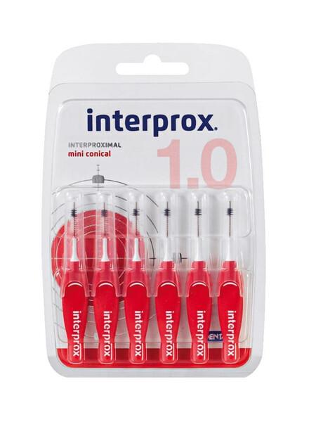 Interprox Mini Conical Scovolino Interdentale 1,0 mm 6 Pezzi Anti-Placca e Anti-Carie
