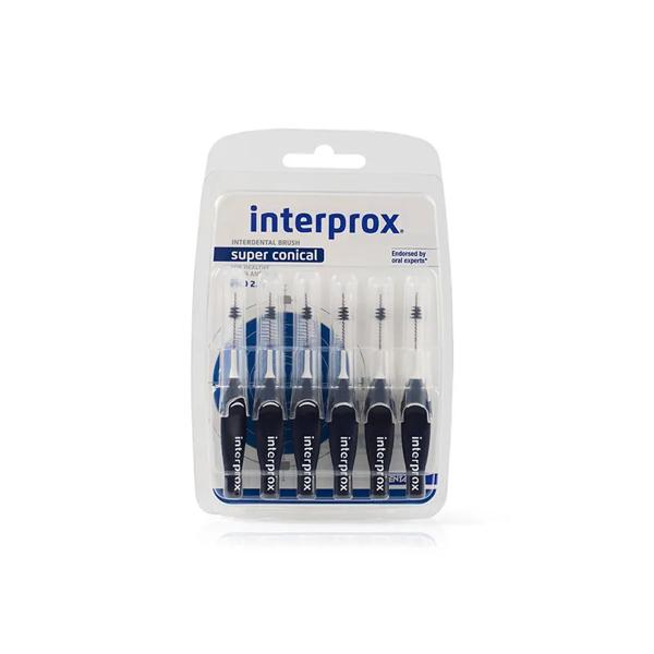 Interprox Super Conical Scovolino Conico Dritto 2.0 mm 6 Scovolini Blu