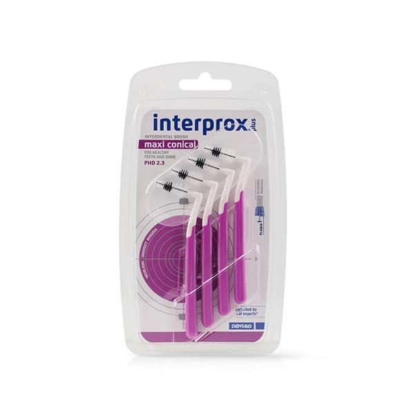 Interprox Plus Maxi Conical Scovolino Angolato 2.3 mm 4 Scovolini Viola