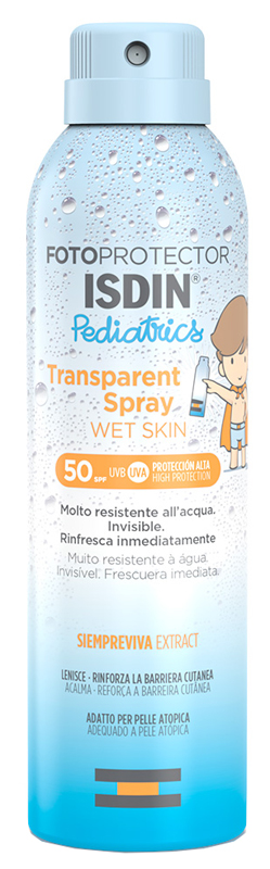 ISDIN Fotoprotector Transparent Spray Wet Skin Pediatrics SPF 50 250 ml — confronto prezzi