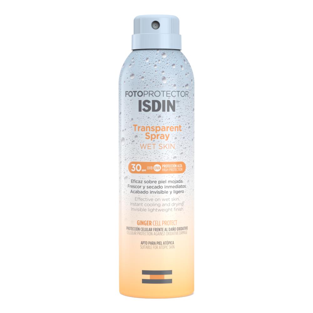 ISDIN Fotoprotector Transparent Spray Wet Skin SPF30 Protezione Solare Corpo 250 ml Flacone