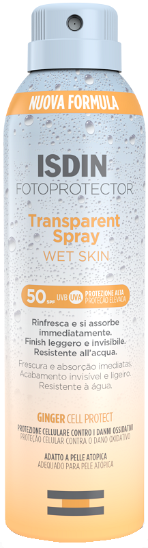 Isdin Fotoprotector Spray Trasparente Wet Skin Spf50 250ml — confronto prezzi