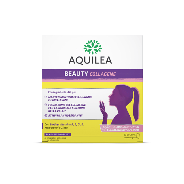 Aquilea Beauty Collagene Integratore Per Unghie, Pelle e Capelli Sani 30 Bustine