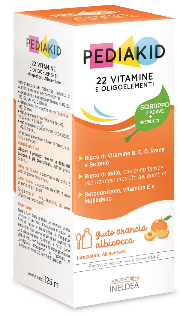 Pediakid 22 Vitamine E Oligoelementi Sciroppo 125 Ml ml