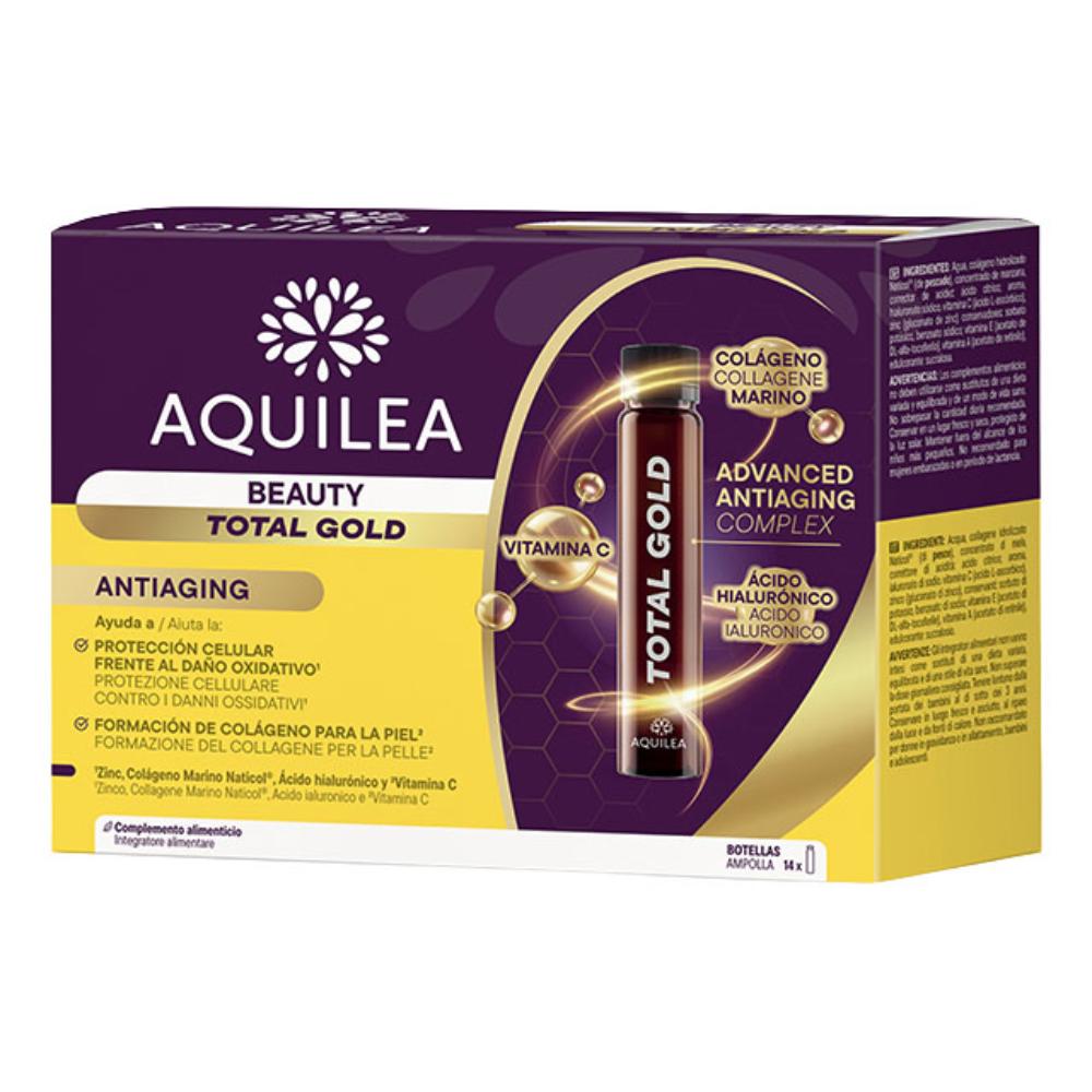 Aquilea beauty total gold 14 ampolle senza glutine senza lattosio