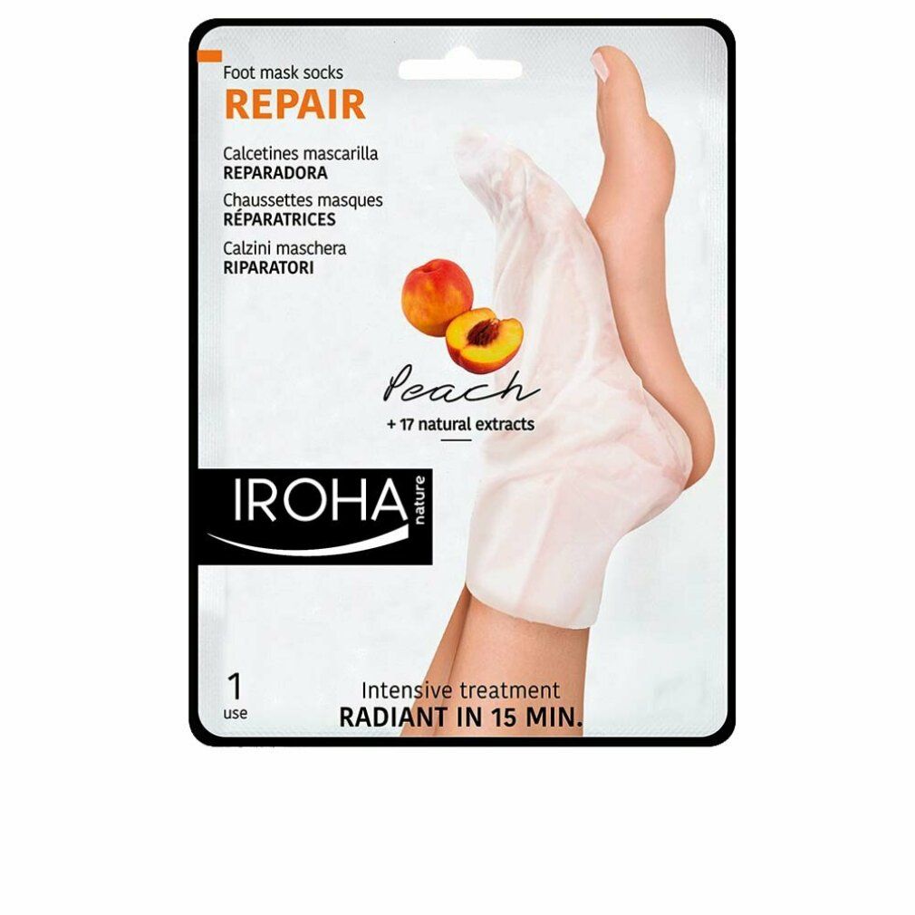 Iroha Nature Maschera Piedi Riparatrice Alla Pesca e al Burro di Karité 2 x 9 ml — confronto prezzi