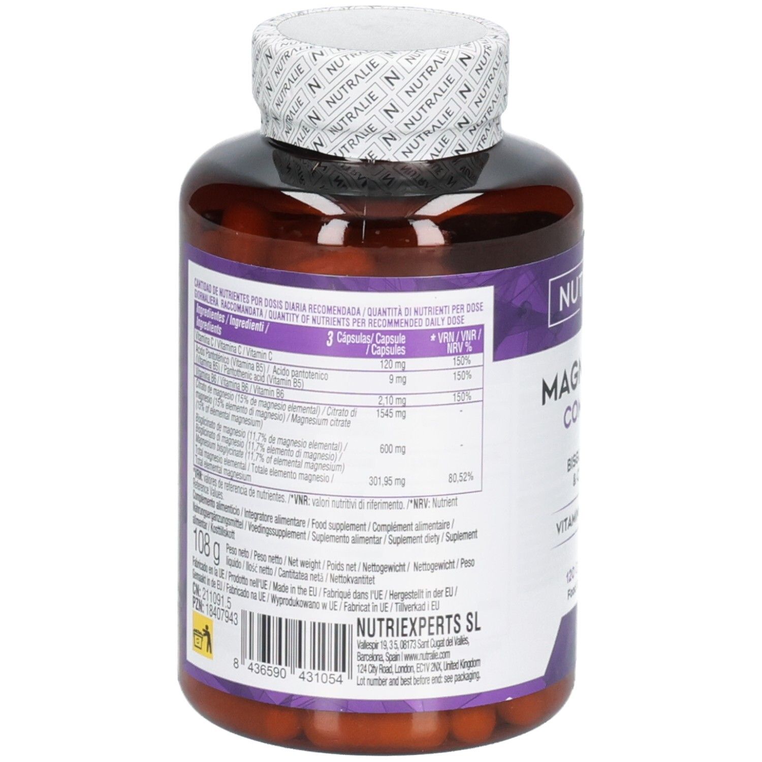 Nutralie Complesso di magnesio in capsule 120 pz Capsule