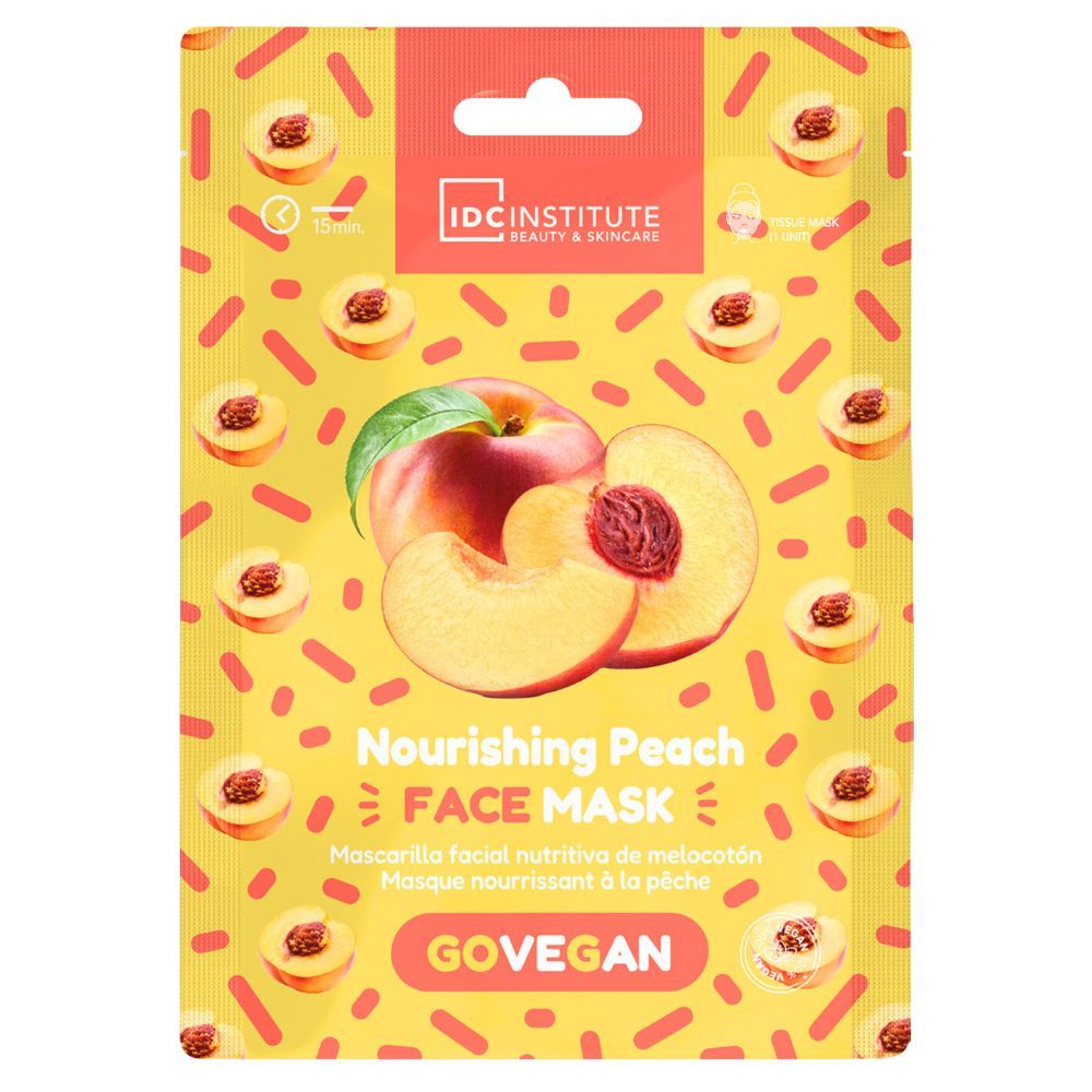 Idc Institute Maschera Viso Vegana alla Pesca per Pelle Secca 10 ml Crema