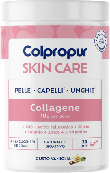 Colpropur Skin Care Integratore di Collagene 309 Gr per Pelle Capelli e Unghie Gusto Vaniglia
