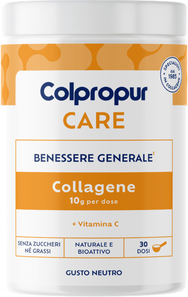 Colpropur Care Gusto Neutro 300 gr Integratore con Collagene Idrolizzato e Vitamina C per Ossa, Articolazioni e Pelle