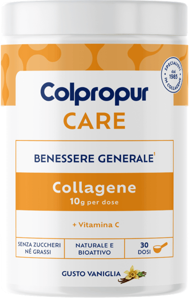 Colpropur Care Gusto Vaniglia 300 Gr Integratore con Collagene Idrolizzato e Vitamina C per Ossa, Articolazioni e Pelle