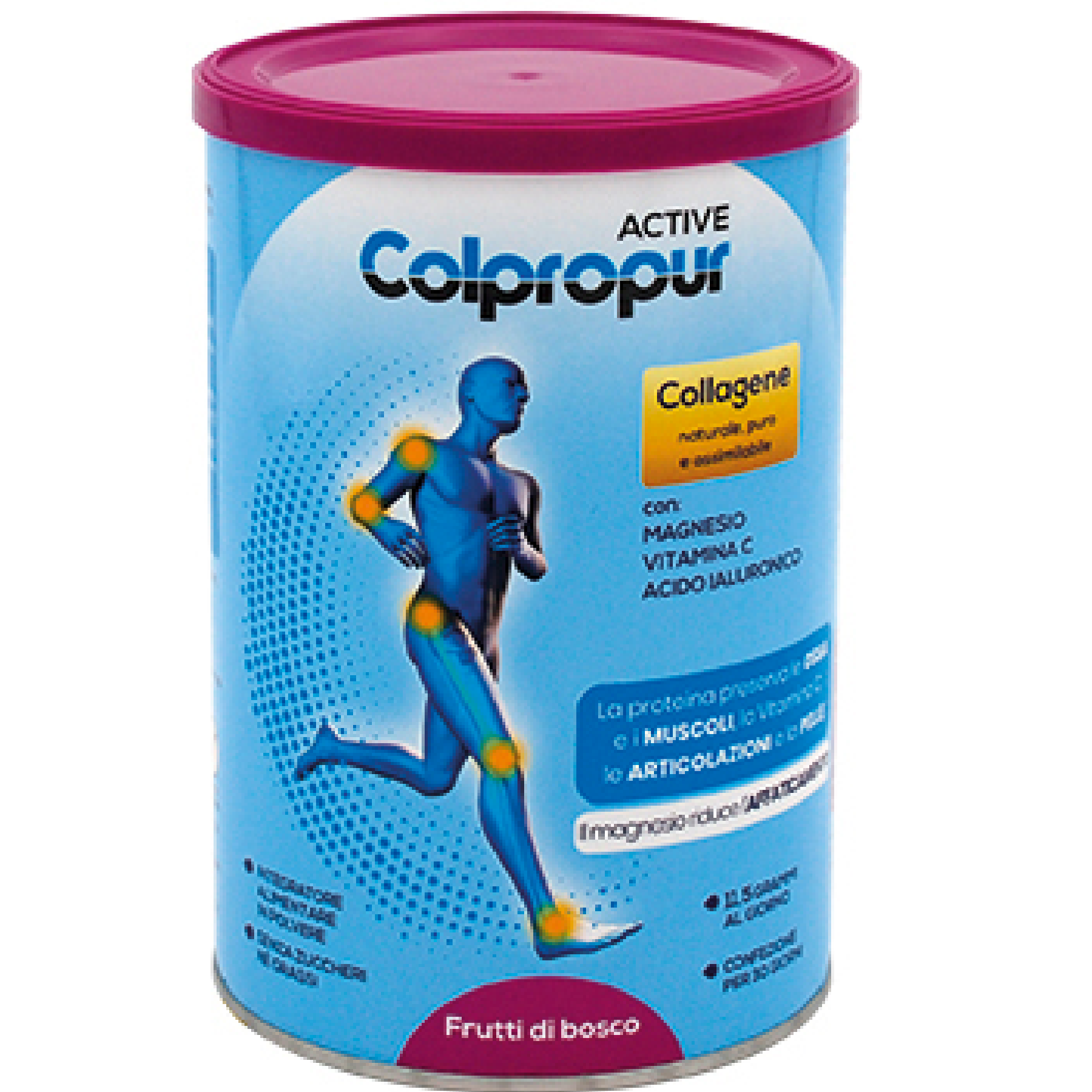 Colpropur Active 345 gr Gusto Frutti di Bosco Integratore per Benessere Articolare Ossa e Cartilagini