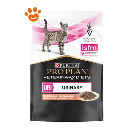Purina Pro Plan Veterinary Diets UR Urinary Gatto Salmone Bustina, 85 g