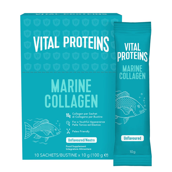 Vital Proteins Marine Collagen Integratore di Collagene Neutro 10x10g