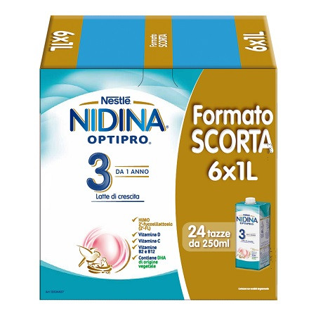 Nidina Optipro 3 Latte Di Crescita Liquido Per Bambini 6x1000ml
