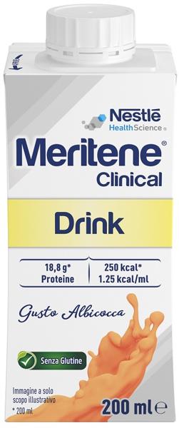 Meritene Clinical Drink Albicocca 200 ml Bevanda Proteica Con Vitamine Minerali Senza Glutine