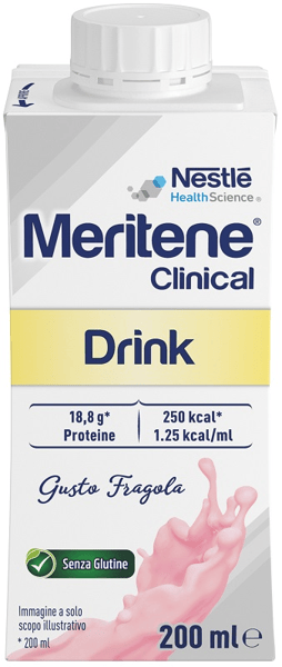 Nestlé Meritene Clinical Alimento Iperproteico Fragola 200ml Senza Glutine