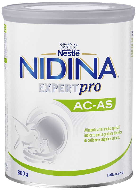 Nidina Expert Pro Ac-as Alimento A Fini Medici Speciali Per La Gestione Di Coliche E Stipsi Nei Lattanti 800 Grammi