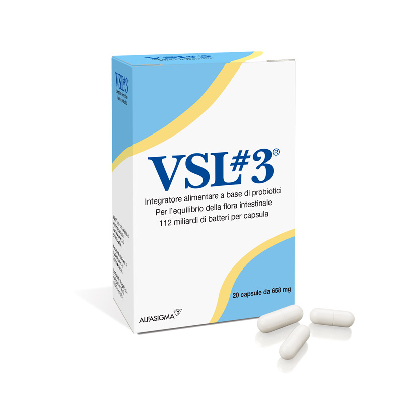 Vsl#3 Integratore A Base Di Probiotici Per L'equilibrio Della Flora Intestinale 20 Capsule — confronto prezzi