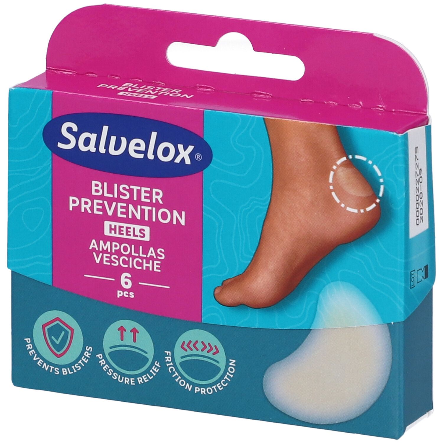 Salvelox Blister Prevention Heels Cerotti per Vesciche 6 pz Cerotto
