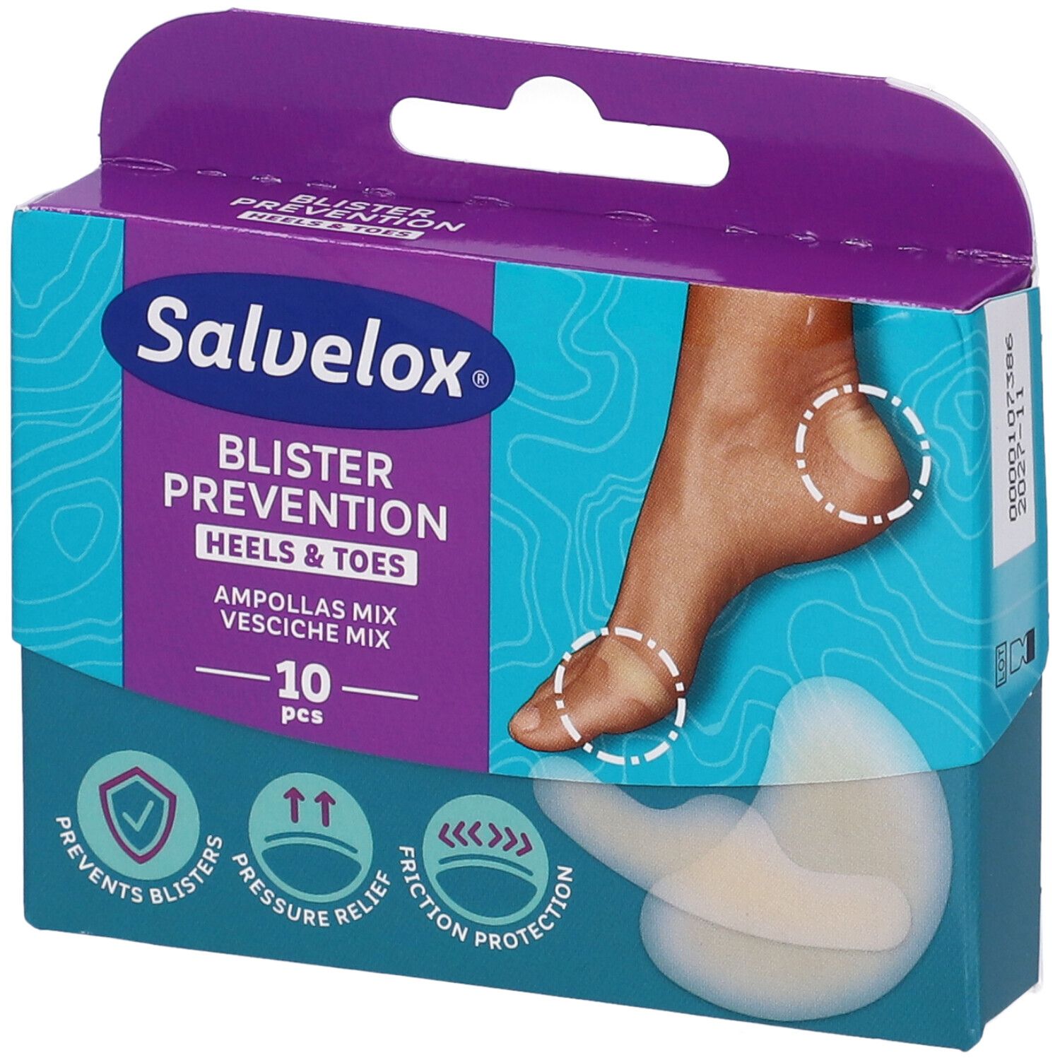 Salvelox Blister Prevention Heels & Toes Cerotti per Vesciche 10 pz Cerotto