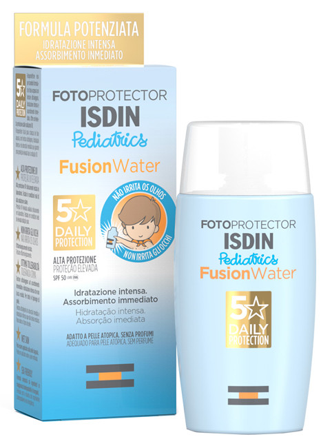 ISDIN Pediatrics Fusion Water SPF50+ | Solare Viso | 50 ml